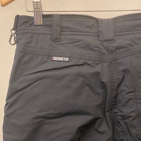 Obermeyer Size 6 Gypsy Ski Snowboard Snow Pants Black Lined Logo High Rise - Picture 9 of 15